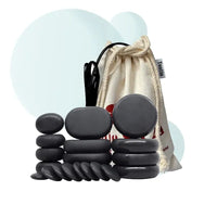 Kit Pierres Chaudes Massage Noires Classiques 20 pces principale
