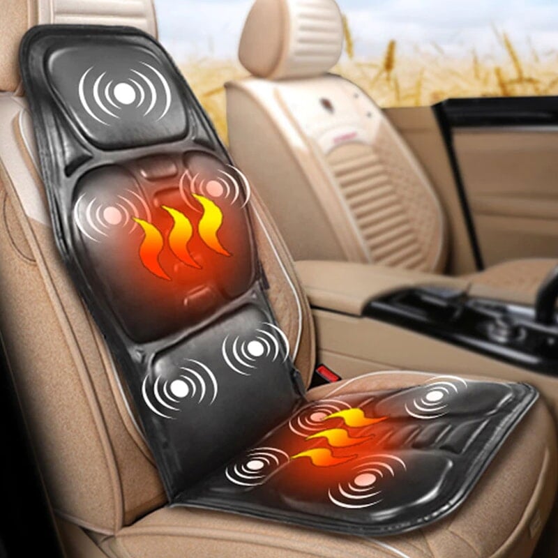 Coussin de massage chauffant électrique en cuir PU pour voiture