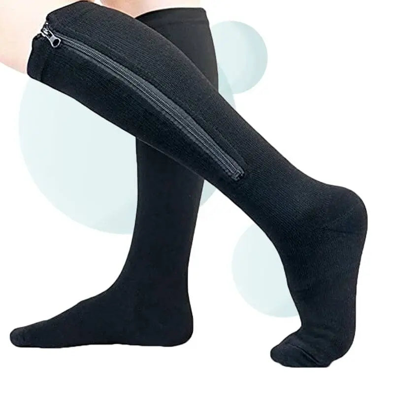Chaussettes de contention fermées avec fermeture éclair Clima